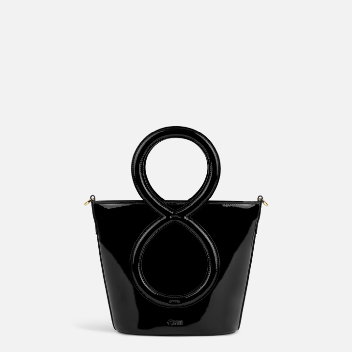 Infinity Bag 18 M - Patent Leather Black