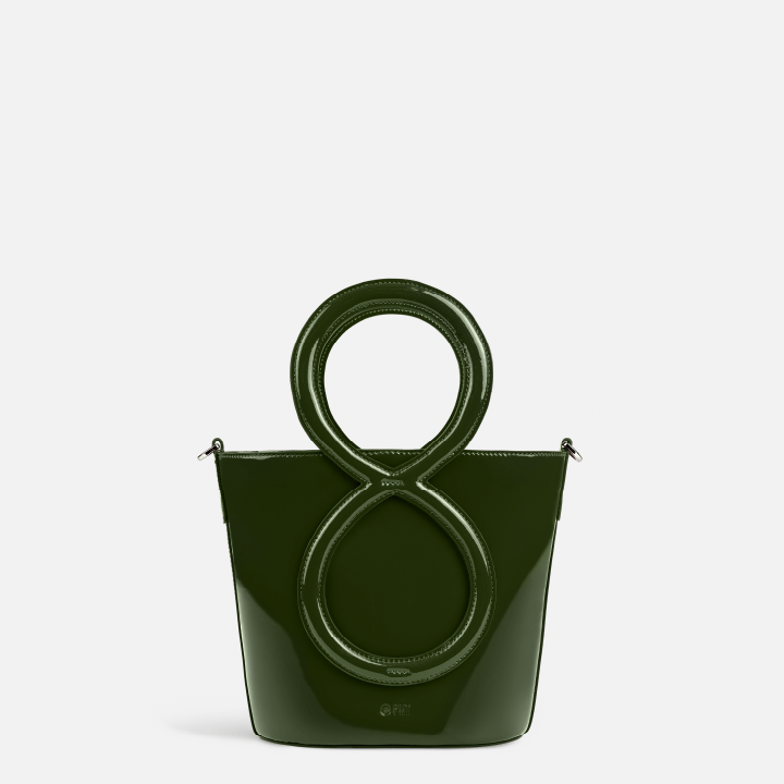 Infinity Bag 18 M - Patent Leather Green