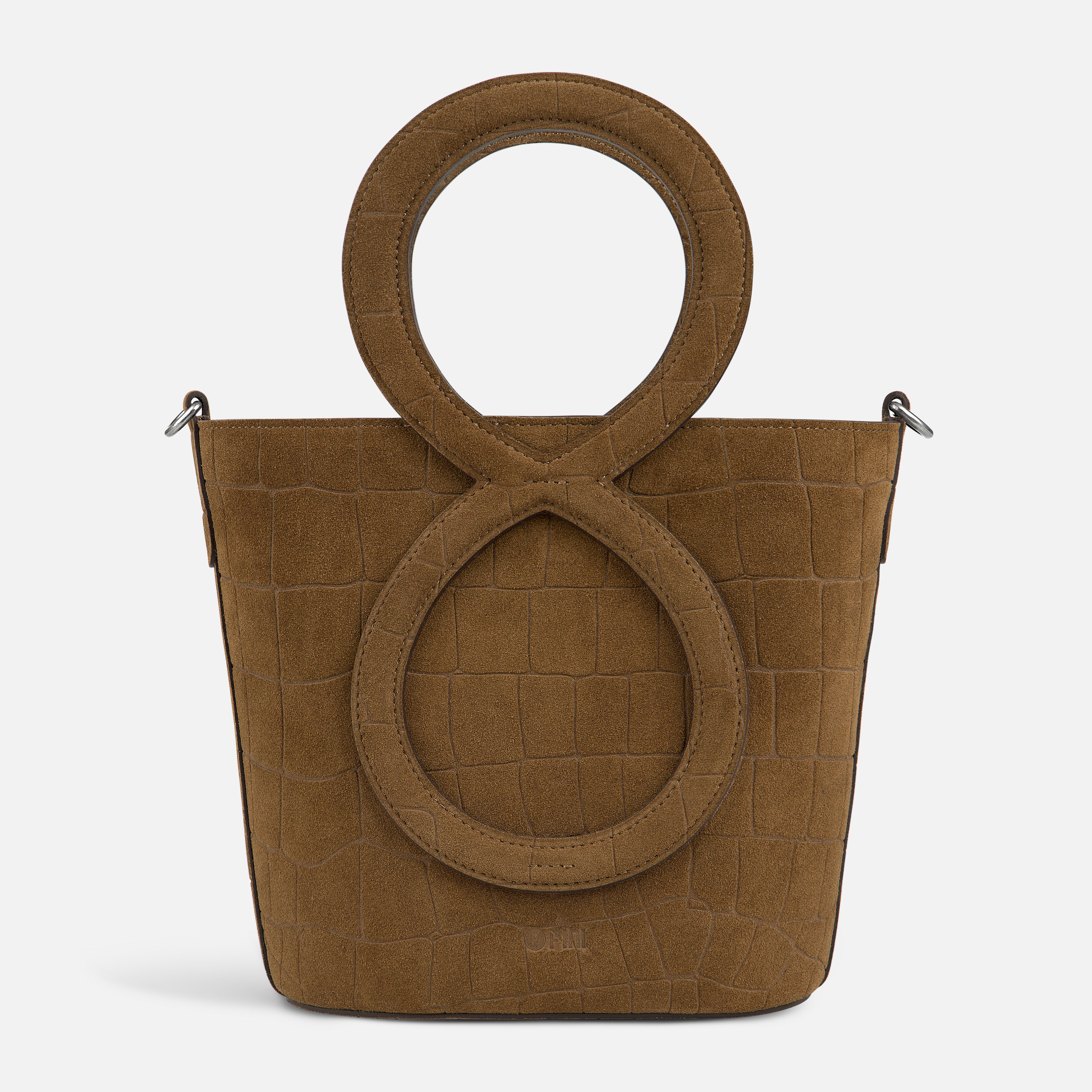 Infinity Bag - Croc Embossed Suede