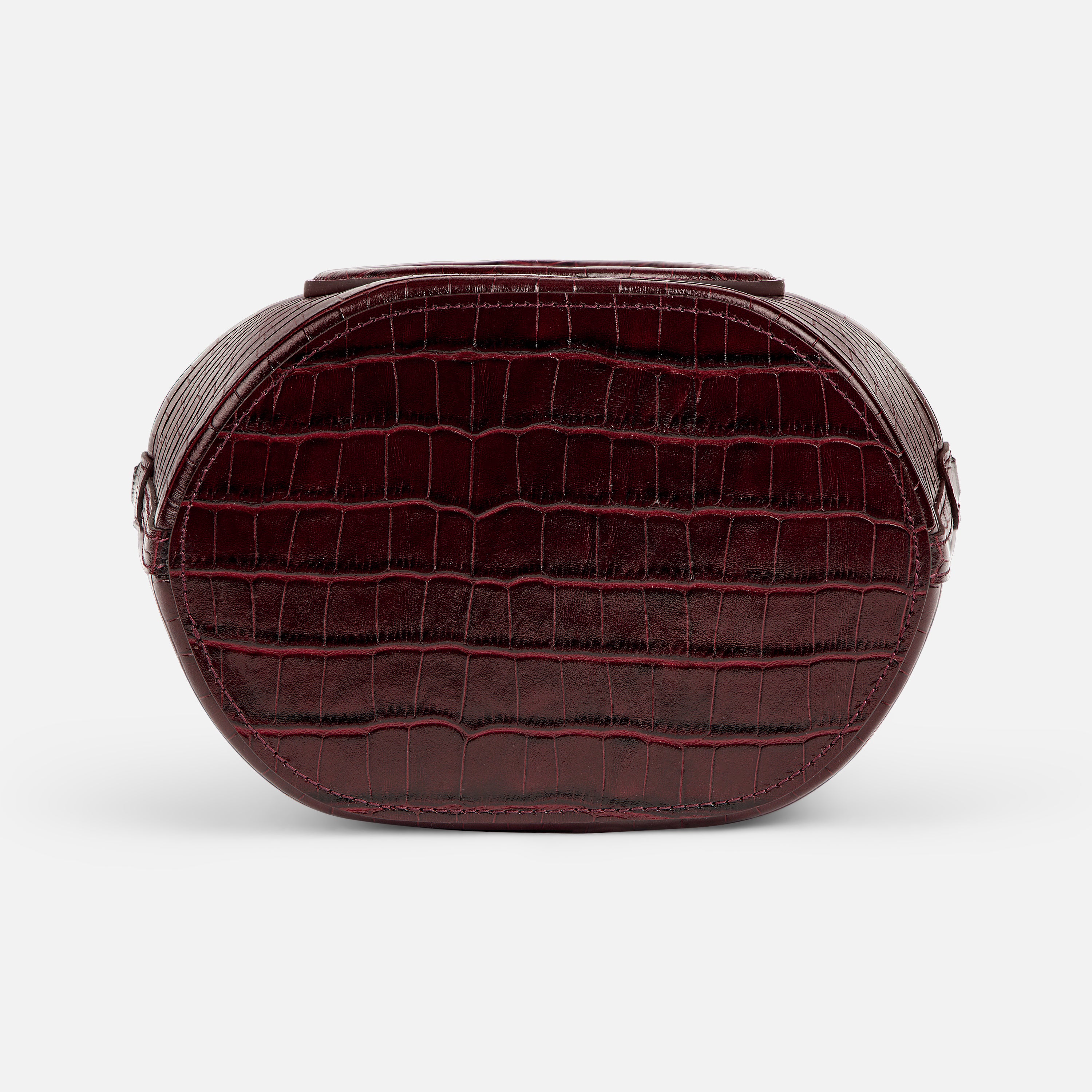 Infinity Bag - Burgundy Croc Embossed