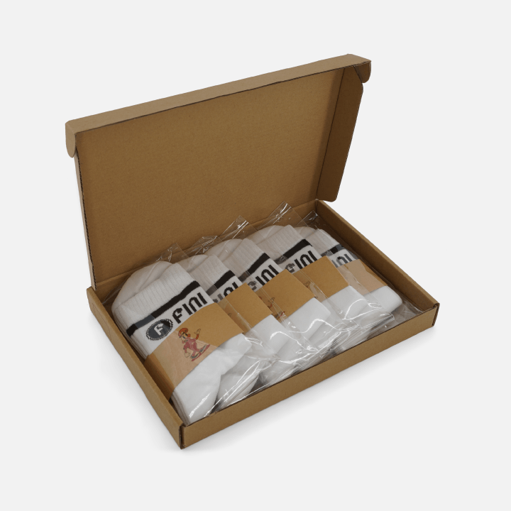 SOCKS WHITE/BLACK - Fini Brand