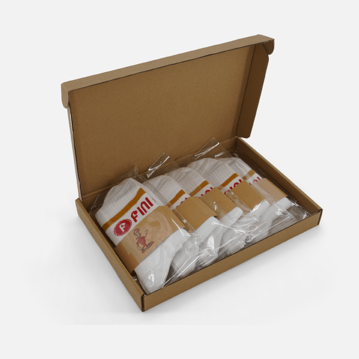 SOCKS WHITE/RED - Fini Brand